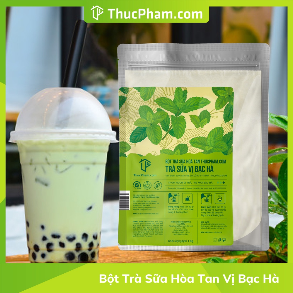 Bột Trà Sữa Hòa Tan ThucPham.com Đủ Vị - Túi 100g và 1kg - Đậm Vị Trà, Béo Ngậy Vị Sữa, Thơm Mùi Tự Nhiên