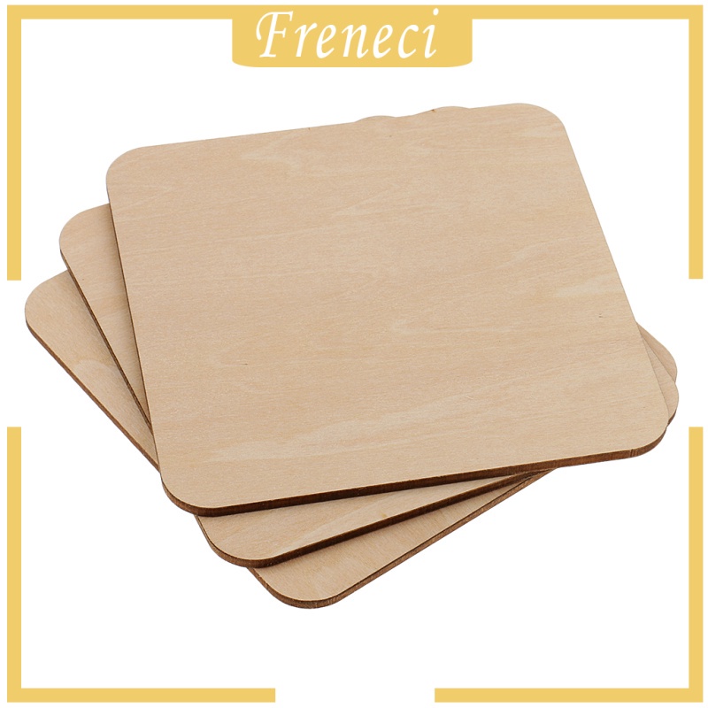 Set 10 Tấm Gỗ Trơn 60x60mm Dùng Làm Đồ trang trí Trang Trí DIY