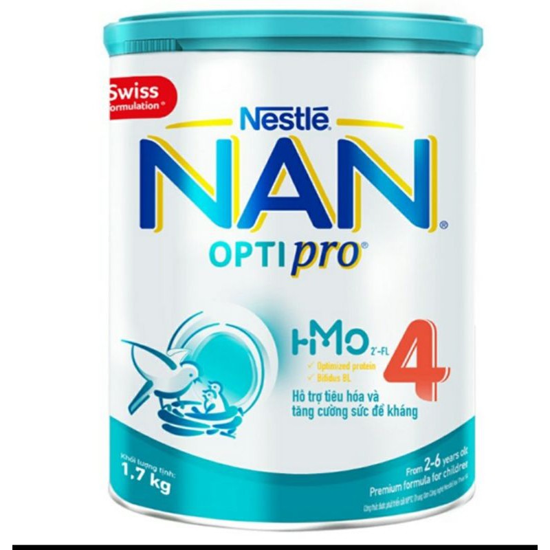 (Mẫu mới date 2023) Sữa Nan HMO Optipro 4 1.7kg (2-6 tuổi)