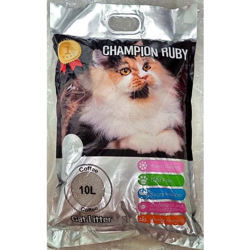 Cát vệ sinh cho mèo CHAMPION RUBY (Túi 1kg dùng thử)