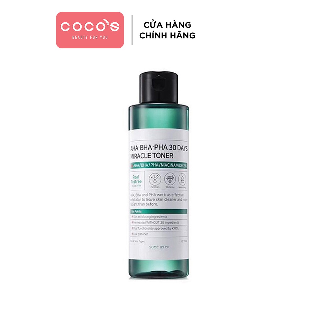 Nước Hoa Hồng Giảm Và Ngăn Ngừa Mụn Some By Mi AHA-BHA-PHA 30 Days Miracle Toner 150ml