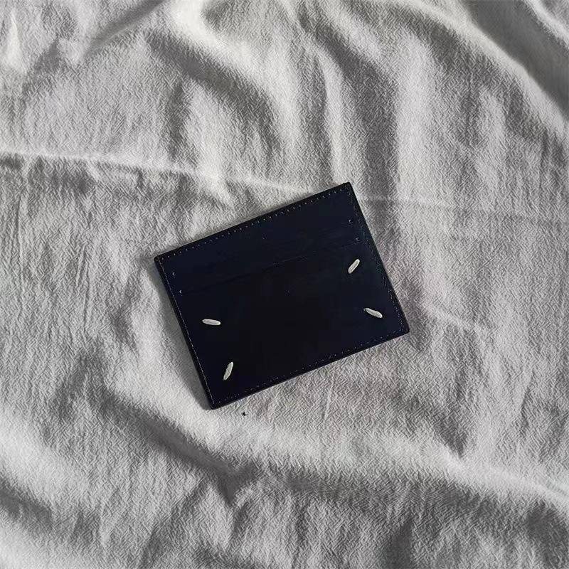 Ví Da Thật Đựng Thẻ MM6 Mm Thiết Kế Đơn Giản Tiện Dụng Giá Đỡ