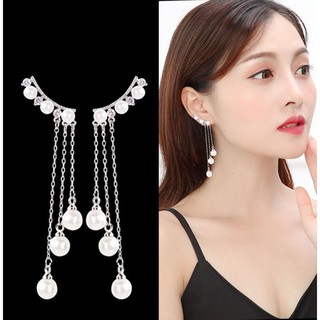 Bông tai cá tính sợi thả dài phong cách Hàn Quốc