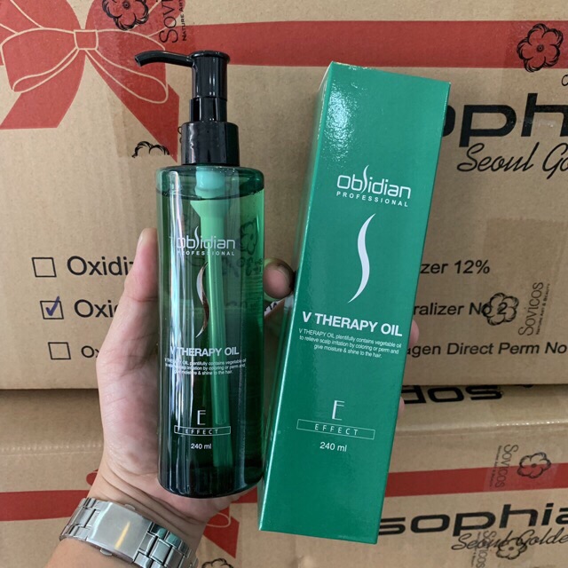 Keratin phục hồi tóc hư tổn Therapy Oil Obsidian 240ml