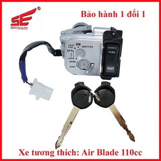 Bộ ổ khóa xe máy air blade 110cc 2 cạnh cao cấp