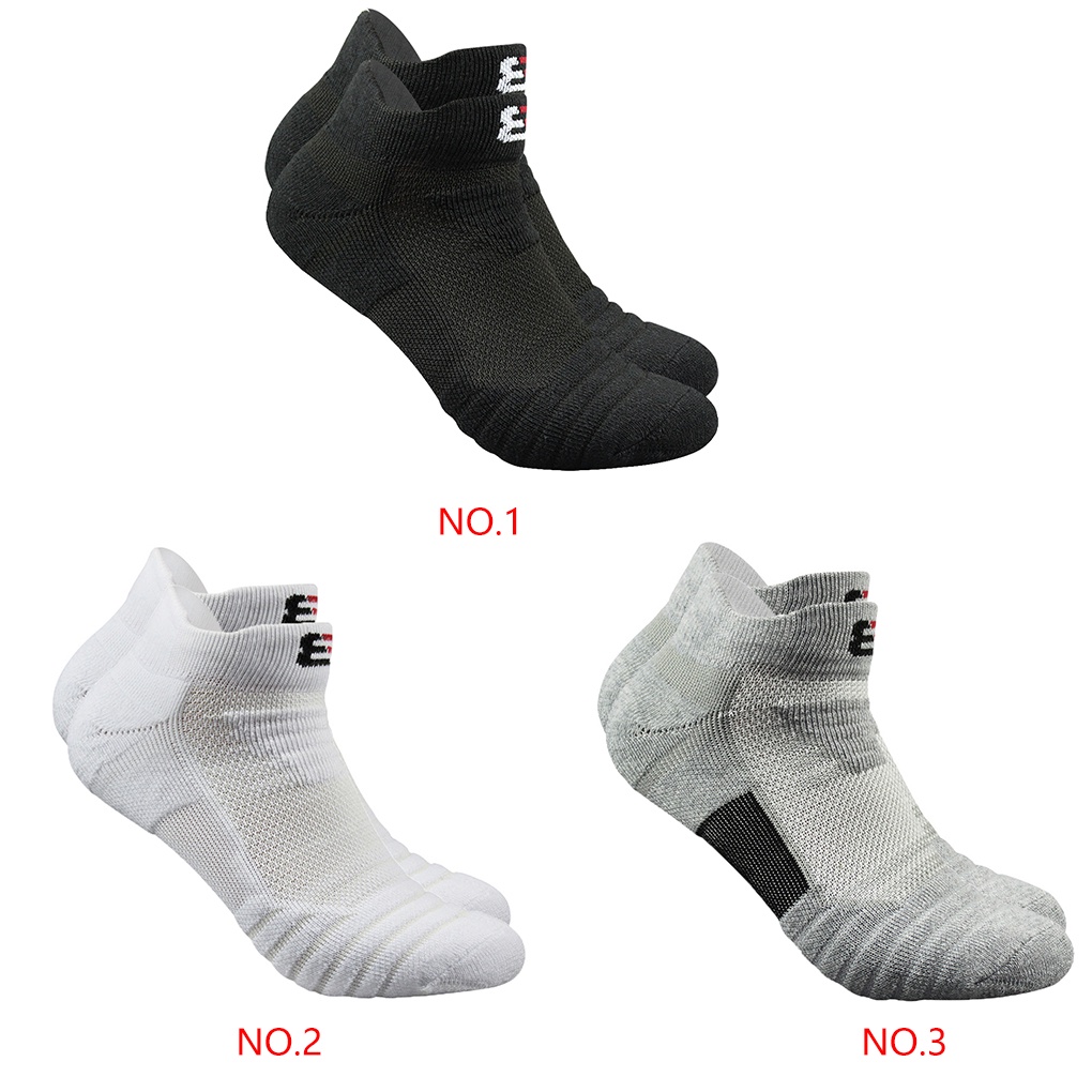 [GLOBAL] Men Outdoor Sports Basketball Short Socks Male Football Cycling Cotton Cushion Bottom Non-slip Compression
