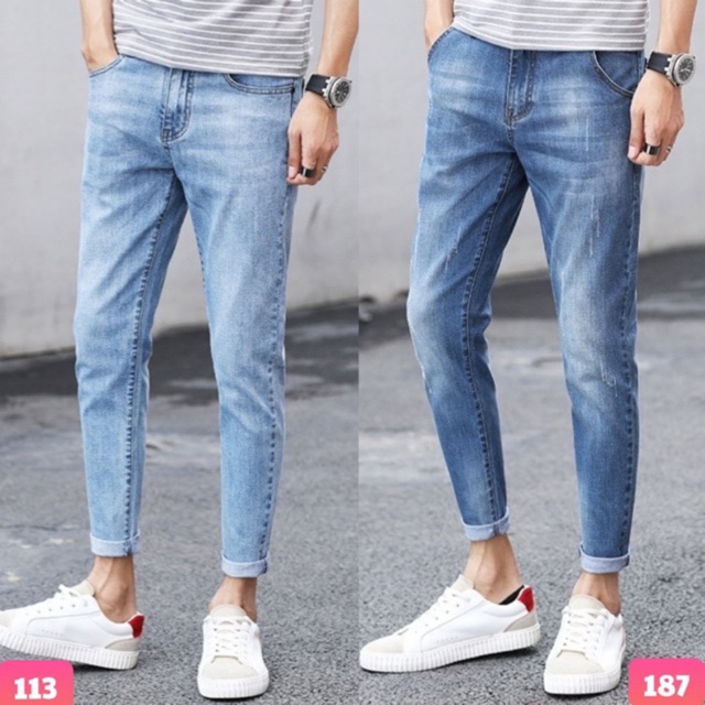 quần jean nam xanh xám bạc nhiều màu thời trang cao cấp | WebRaoVat - webraovat.net.vn
