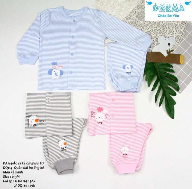 Bộ sơ sinh cài giữa Dokma