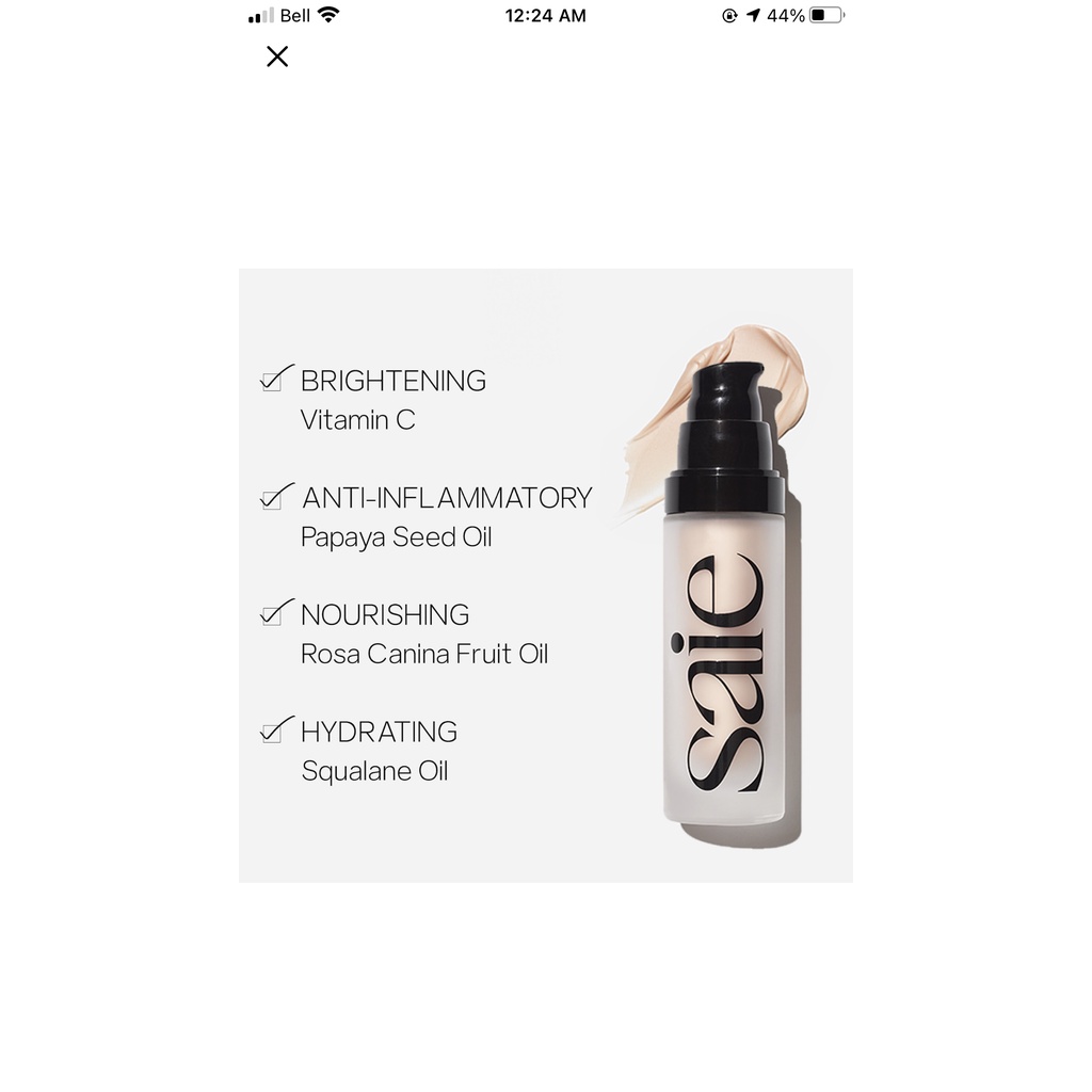 Kem lót bắt sáng Saie glowy super gel starglow mini 5ml.HSD 2026