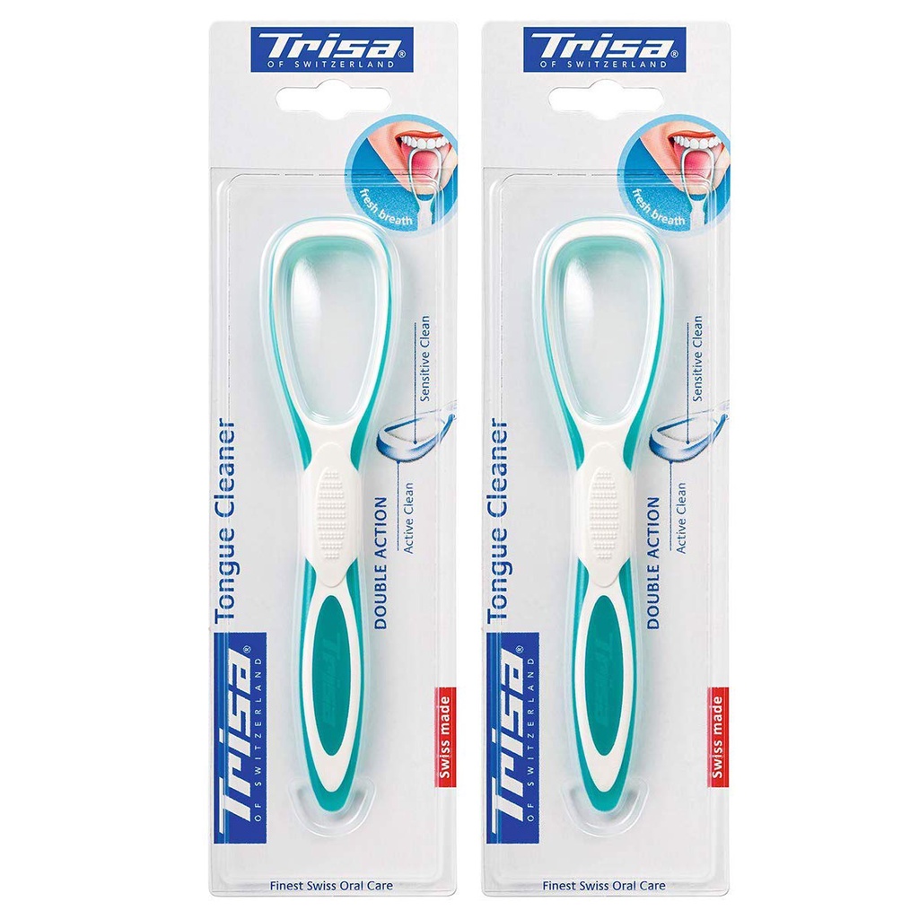 Cạo lưỡi Trisa Người Lớn - vệ sinh lưỡi Double Action Tongue Cleaner