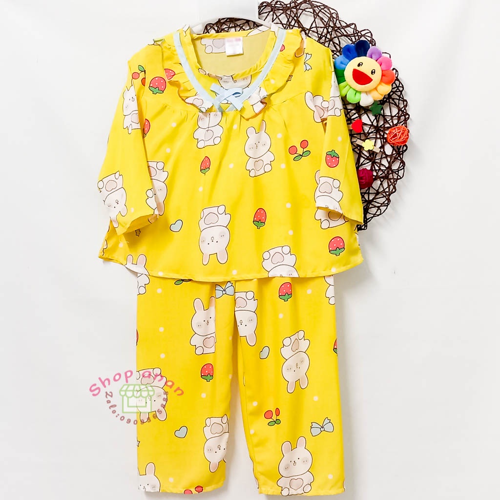 Đồ bộ tole tay dài cho bé gái từ 14-15kg