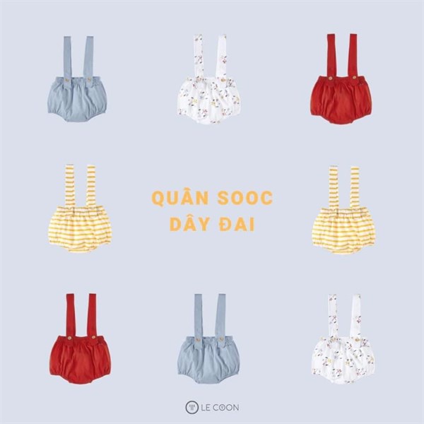 LeCoon Quần sooc dây đai Xanh nhạt