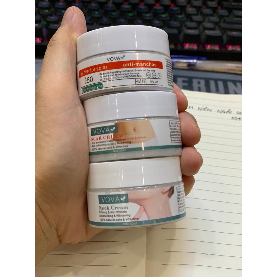 Kem chống nắng nâng tông nhẹ Vova 30ml size du lịch spf50 vova protector solar