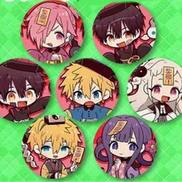 ( 1c ) Huy hiệu cài áo in hình JIBAKU SHOUNEN HANAKO KUN ver DÁN GIẤY phụ kiện cài áo anime chibi xinh xắn