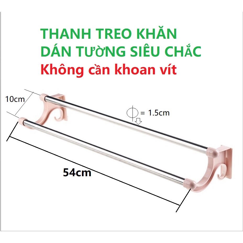 Thanh treo khăn đa năng cho nhà tắm có móc cài đồ thông minh