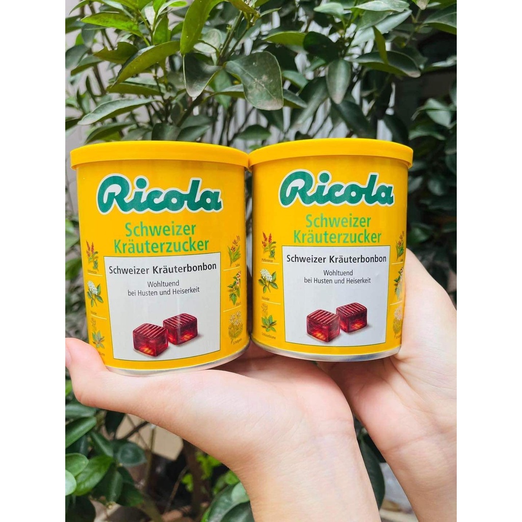 Kẹo ngậm ho thảo mộc Ricola của đức hộp 250g date T3/2025