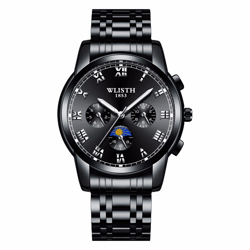 Đồng Hồ Nam WLISTH W8211 Dây Thép Cao Cấp Không Gỉ