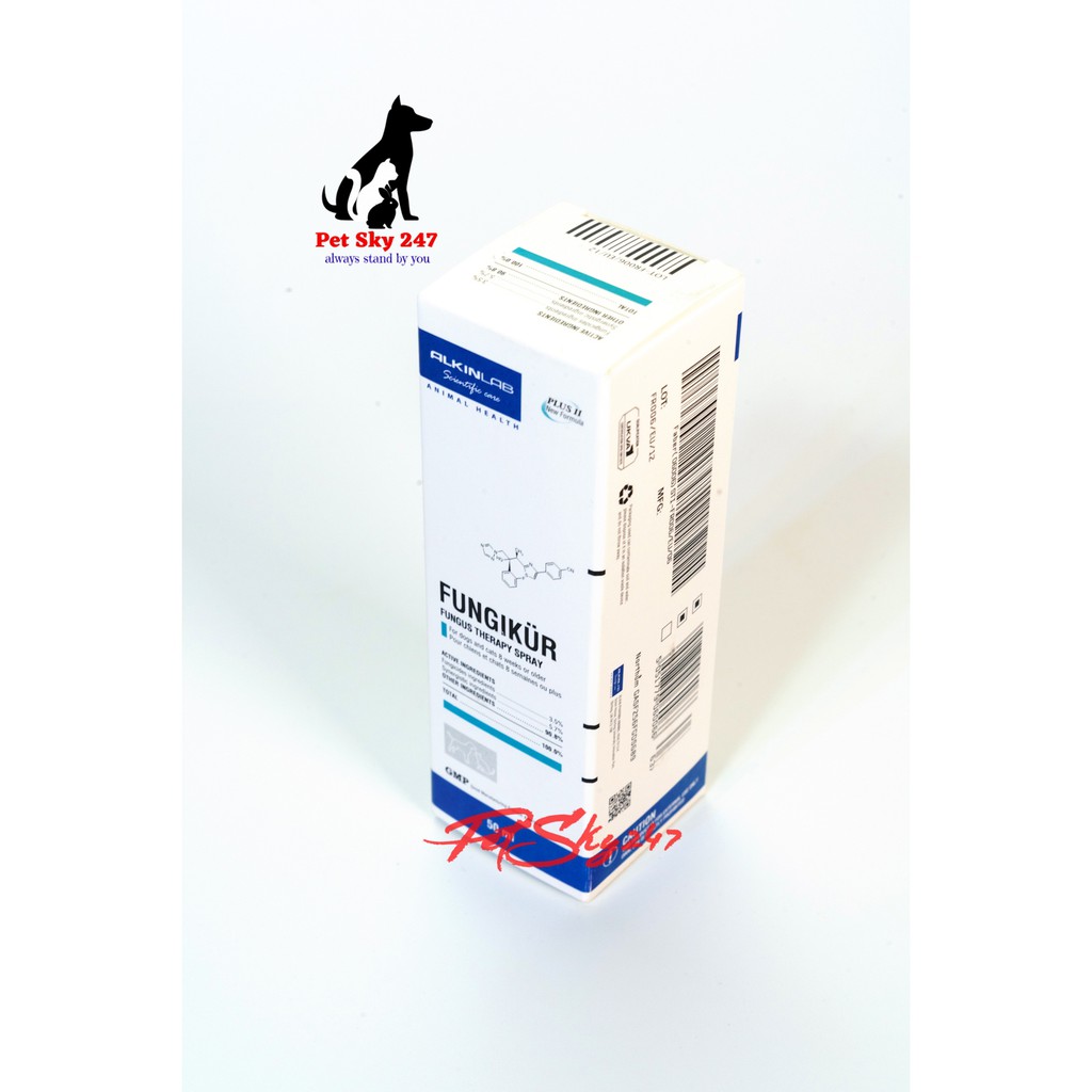 Alkin Fungikur Dùng Cho Nấm, Da Viêm, Da Ngứa, Da Rụng Lông Chai 50ml