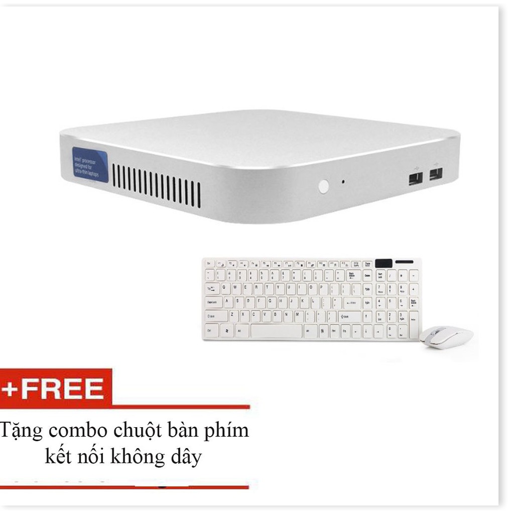 Máy tính bàn nhỏ gọn CPU INTEL I3 4010U 1.7Gb Ram 4G, SSD 120Gb tặng combo phím chuột không dây