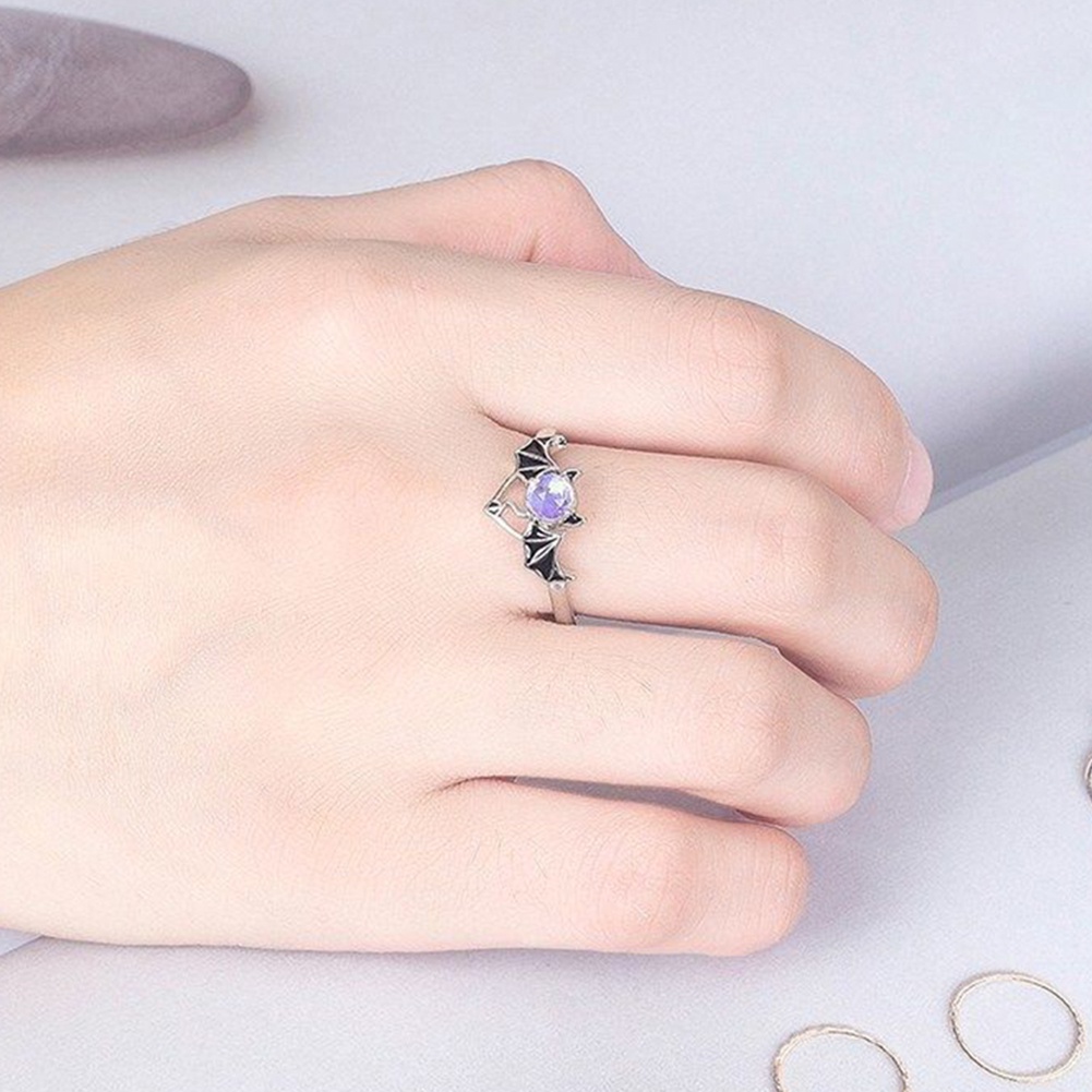Nhẫn Đính Hôn Đôi Cánh Thiên Thần Ác Quỷ Thời Trang Có Thể Điều Chỉnh Làm Quà Tặng Trang Sức Cho Bạn Thân
