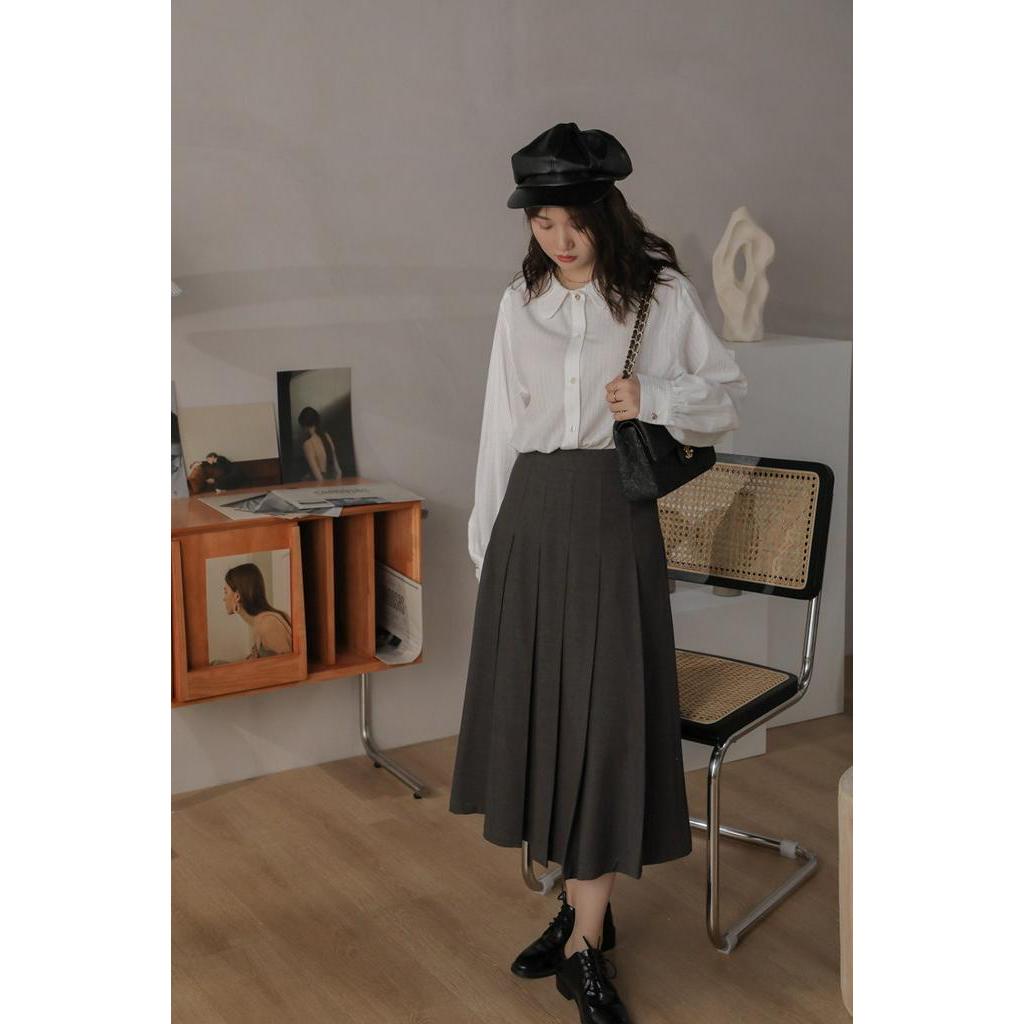 Áo Sơ Mi Cổ Búp Bê Hai Lớp Dáng Rộng Thời Trang Dành Cho Nữ 60794