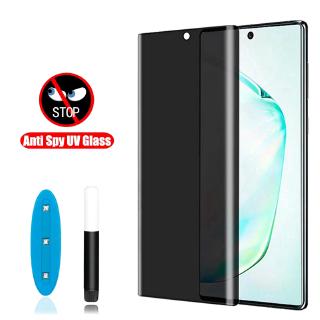 UV Full Glue Cover Tempered Glass Screen Protector Cho Samsung Galaxy S22 S21 S20 Note 20 Ultra S8 S9 S10 Note 8 9 10 Plus