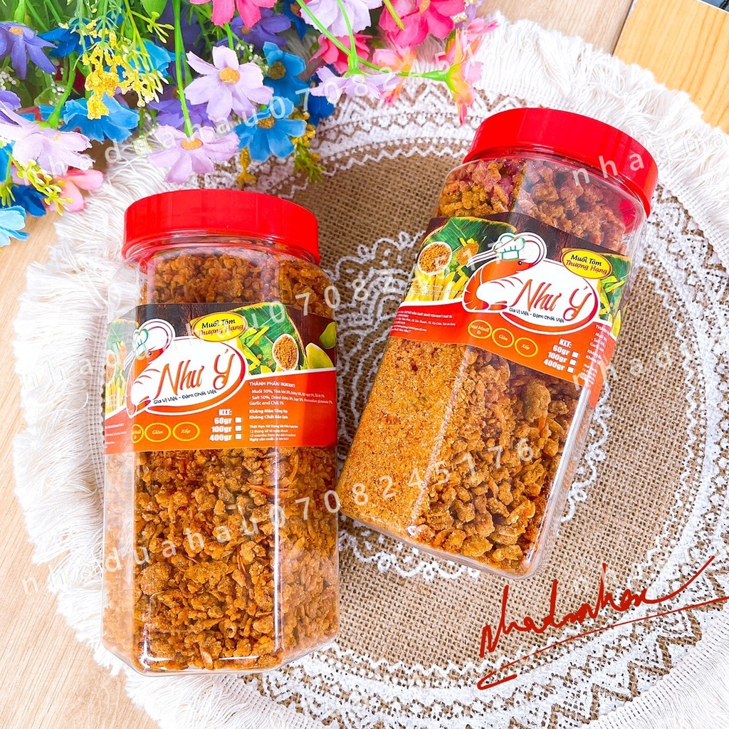 Một hủ muối tôm Như Ý tôm thật hàng công ty VN chất lượng cao hủ lớn 400gam