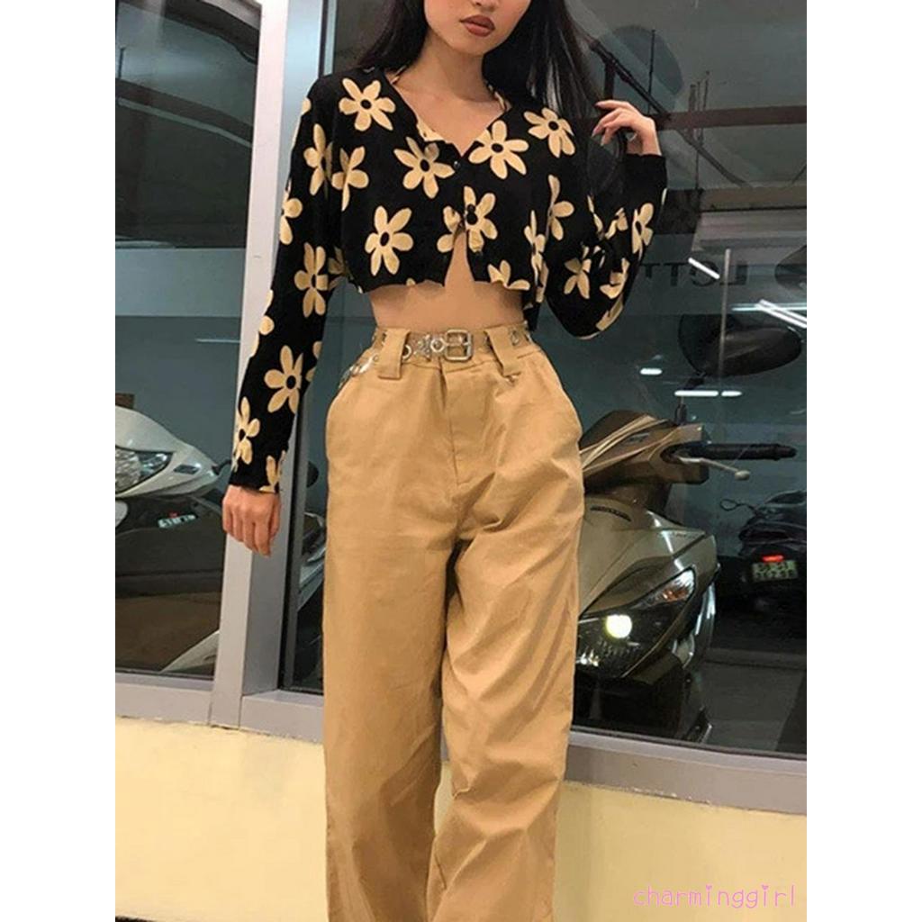 Áo Nữ Tay Dài Cổ Chữ V Thời Trang Quyến Rũ