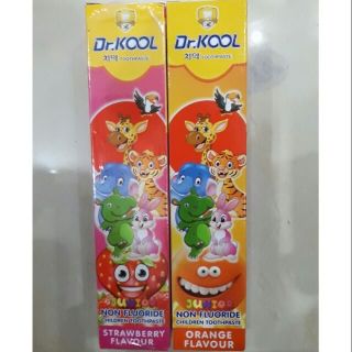 Kem đánh răng Dr Kool trẻ em (hương dâu & hương cam)
