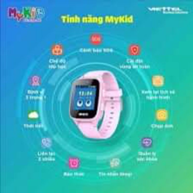 [ Chính hãng] Đồng hồ thông minh trẻ em VIETTEL MYKID ( Tặng kèm 1 sim viettel )