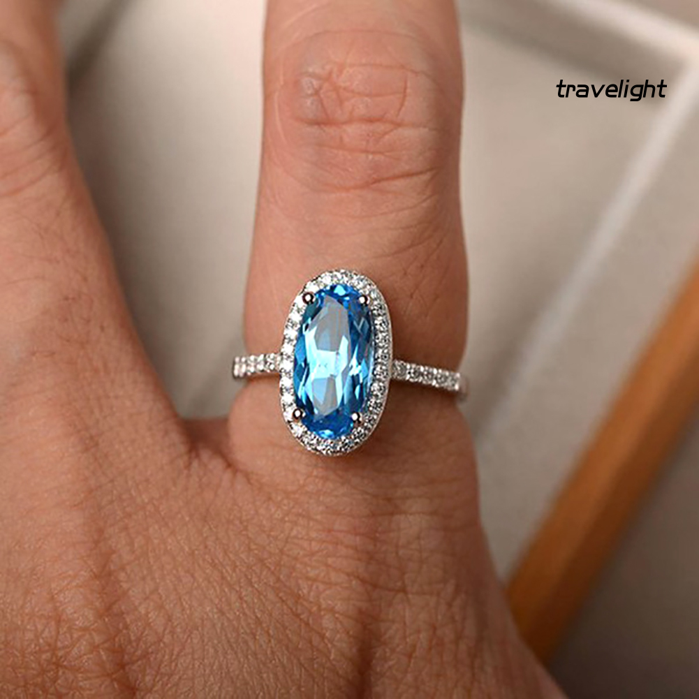 Nhẫn Đính Đá Topaz Nhân Tạo K1