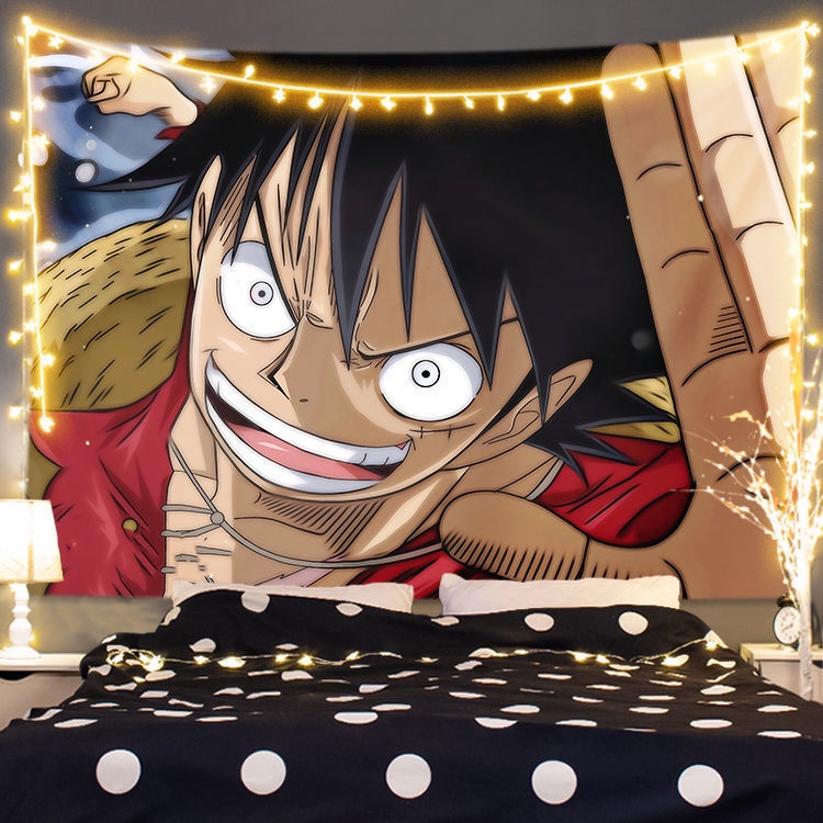 Bùng nổ Anime Nhật Bản One Piece Luffy Zoro Cho thuê Nhà Ký túc xá Phòng ngủ Nền Vải Tường Vải Treo Nhà Vải Cải tạo Những gì bạn thấy là những gì bạn nhận được