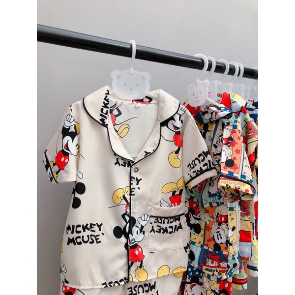 Pijama cho bé Thô lụa mịn đẹp họa tiết sắc nét chất liệu hút mồ hôi size 1-7 tuổi 6-30kg nhiều mẫu in
