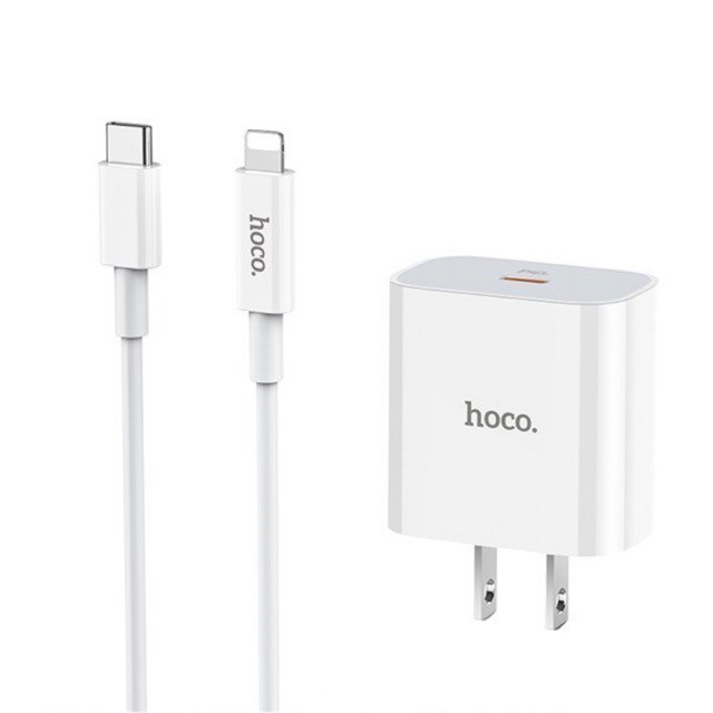 Bộ Sạc Nhanh 18W Hoco C76 Dành Cho IP12,12Mini,12Pro,12Pro Max,tablet táo,laptop táo- Chuẩn TypeC to