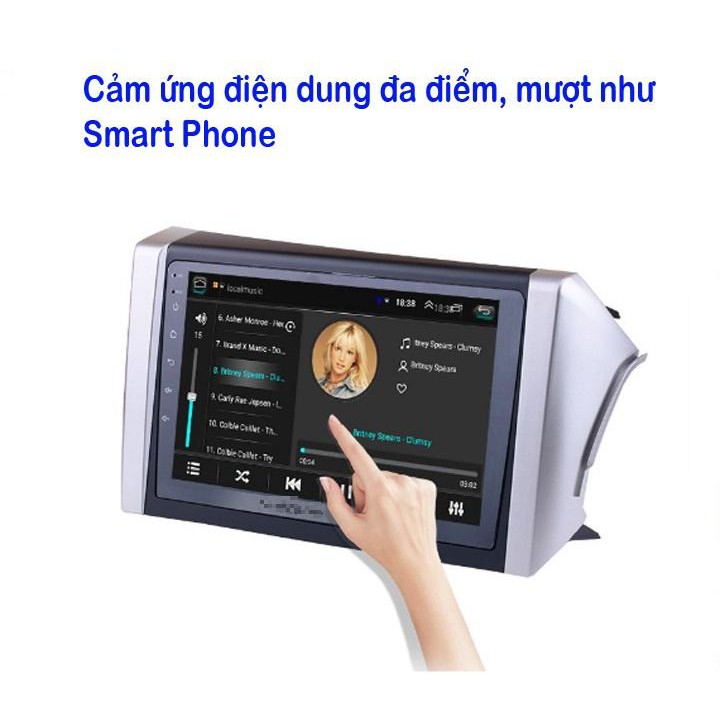 Màn hình lắp sim 4G Ram 2G,Rom 32G cho xe ô tô với DSP âm ly, IPS chống chói,kính cường lực 2,5D, dvd android oto giá rẻ