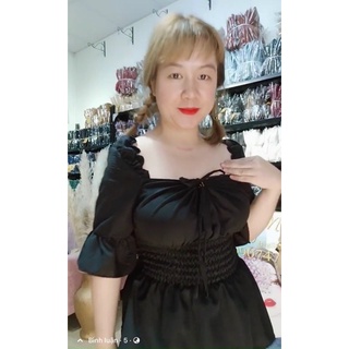 [Shop bigsize nữ 50kg-90kg] Set peplum áo yếm + quần đùi
