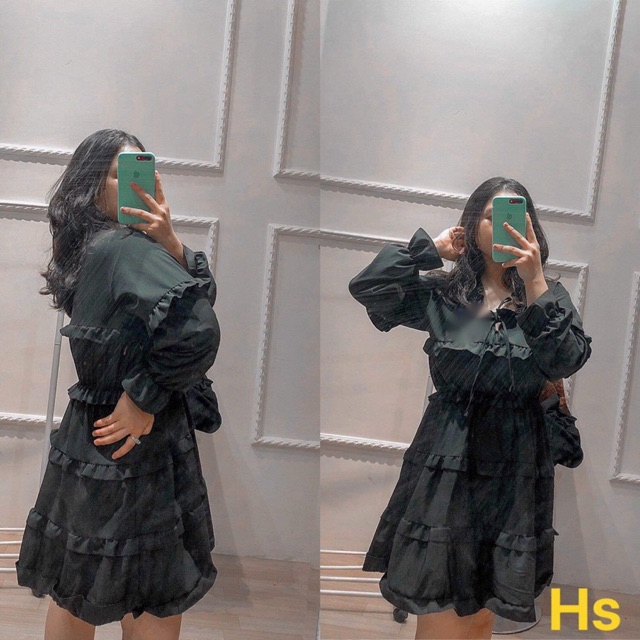 [Mã WASTGO hoàn 10% xu đơn 99k] VÁY TẦNG CỔ BÈO DÂY NƠ HSU1 | BigBuy360 - bigbuy360.vn