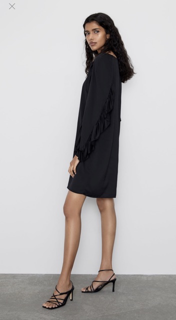 Váy Lụa Satin Zara auth canh sale