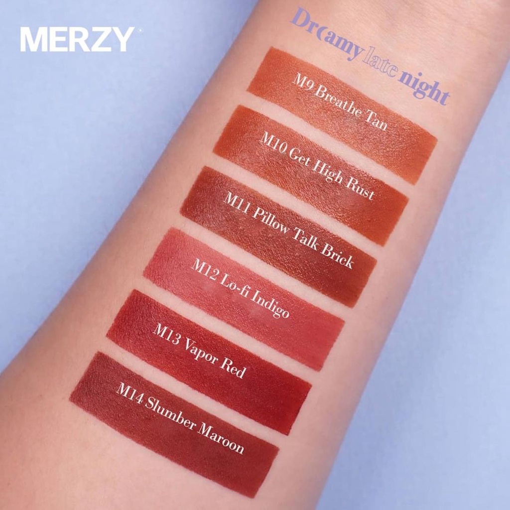 Combo Son kem lì Merzy Dreamy Late Night Mellow Tint 4g + Son Thỏi Lì Merzy Noir Lipstick 3.3g