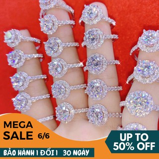 Nhẫn GADO mạ bạch kim nữ đính đá nhiều màu sắc rực rỡ sáng lấp lánh sang trọng N069