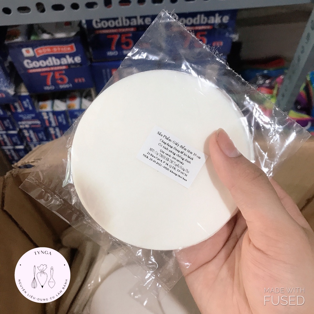 Giấy Nến Lót Làm Bánh Bao Điểm Tâm 10cm có chức năng chống dính Xấp 100 Tờ