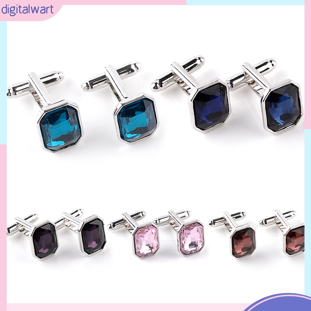 1 Cặp Khuy Măng Sét Mini Màu Trơn Thời Trang Cho Nam