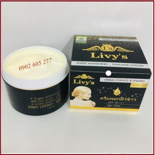 [Hàng chính hãng]Kem body livy's đen Thái Lan 250gr