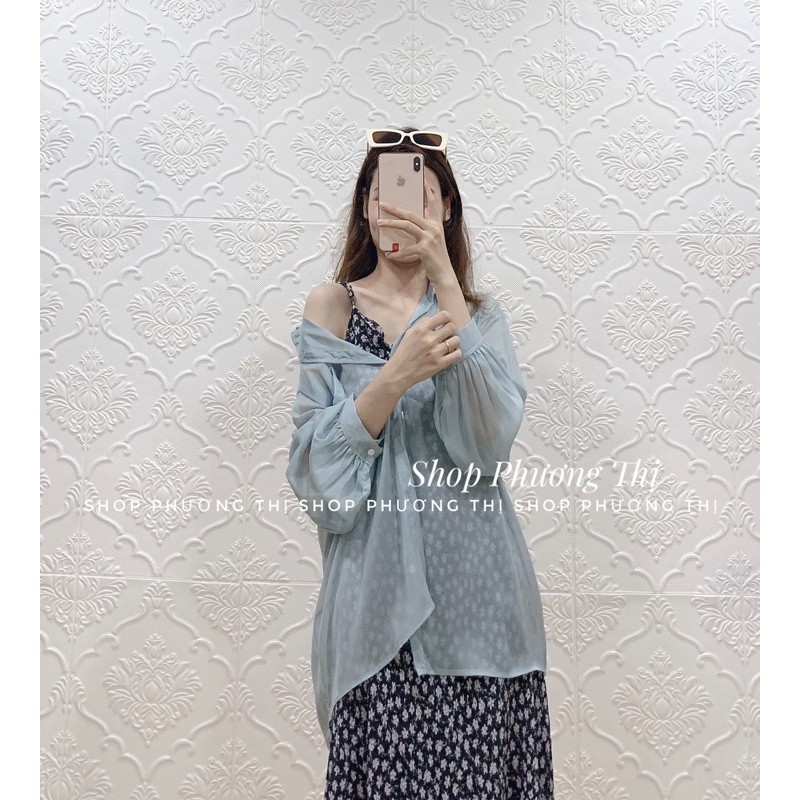 Áo khoác voan mỏng ulzzang - sơmi giấy đi biển (hình shop tự chụp/sẵn) | BigBuy360 - bigbuy360.vn