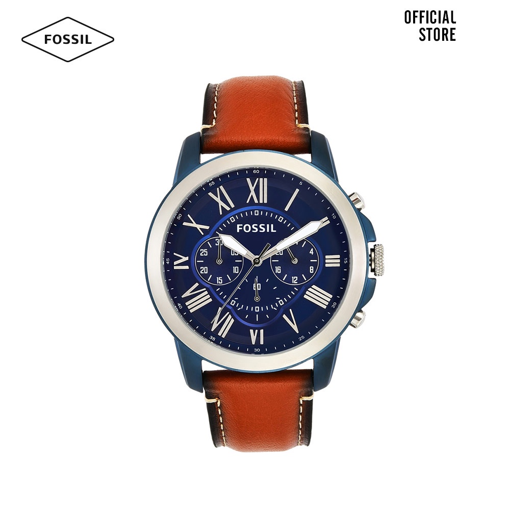 Đồng hồ nam Fossil Grant FS5151 dây da- nâu