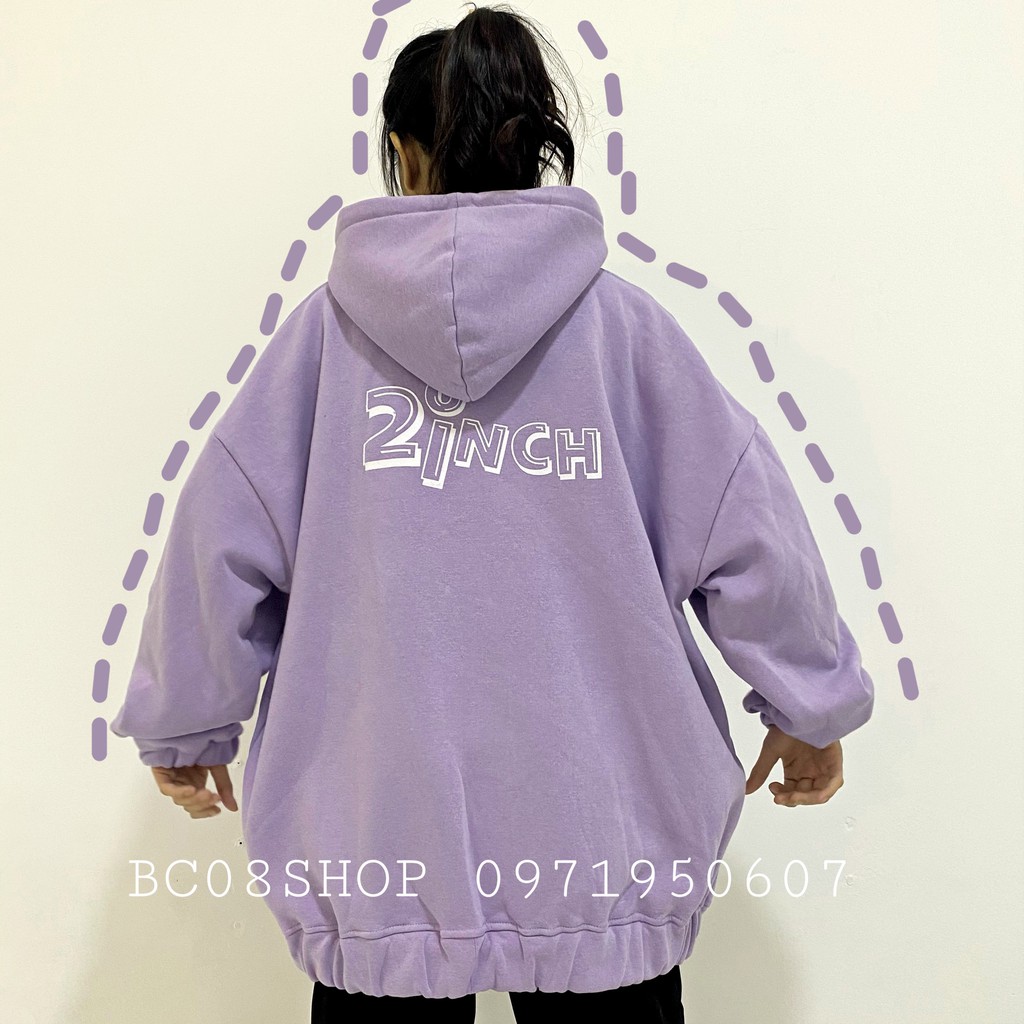 Áo Hoodie Nỉ Màu Tím có mũ Unisex dáng rộng có size BC116 | BigBuy360 - bigbuy360.vn