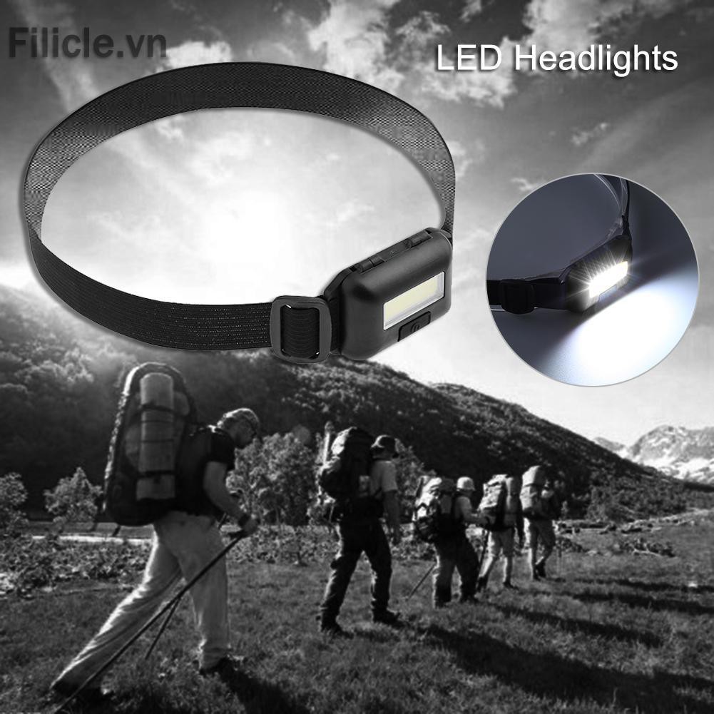 Đèn pha LED COB đeo đầu mini chống thấm nước 3 chế độ sử dụng cho trường hợp khẩn cấp ngoài trời