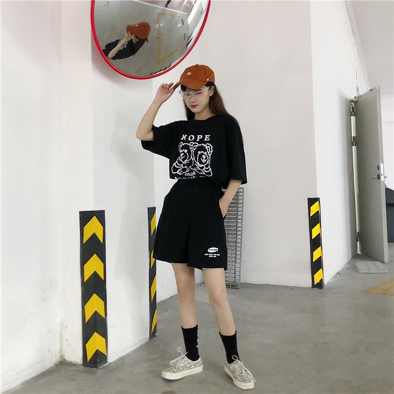 Quần short thun nam nữ mặc nhà, đi chơi, quần sooc unisex ống rộng QS34