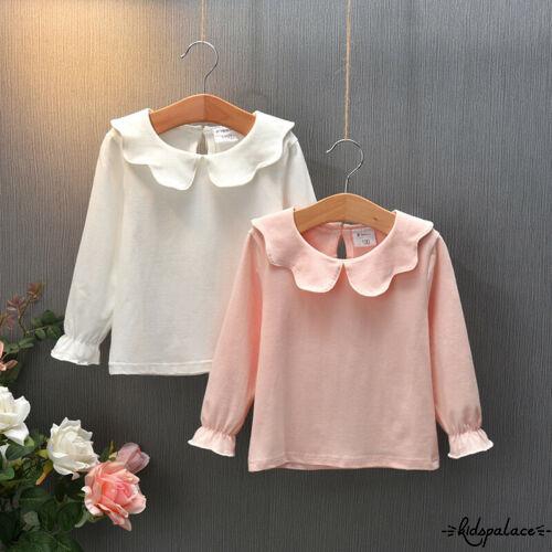 ➤♕❀❤Toddler Baby Kids Girls Long Sleeve T-Shirt O Neck Ruffle Warm Blouse Tee Tops