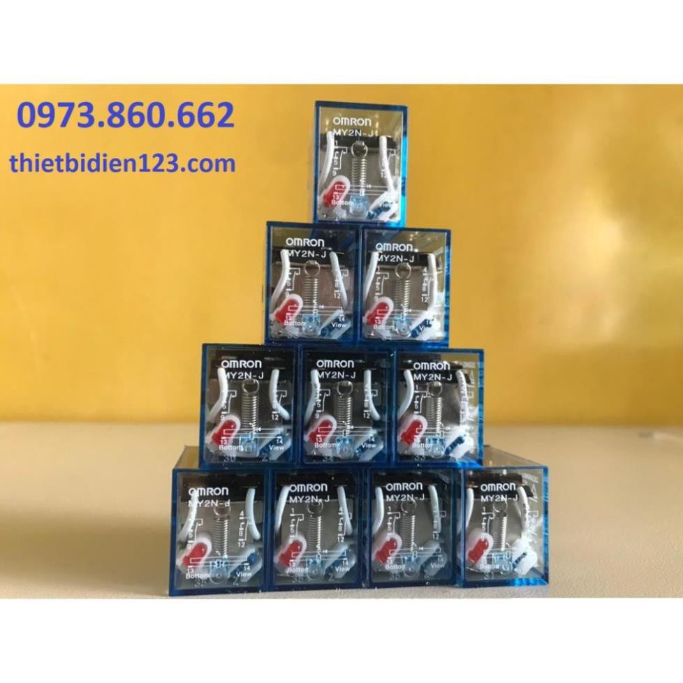 Rơ le trung gian Omron 8 chân kèm Đế MY2N-J - Relay trung gian